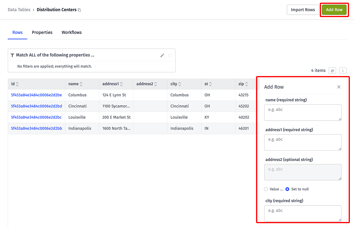 Data Table Add Row Data Table Add Row