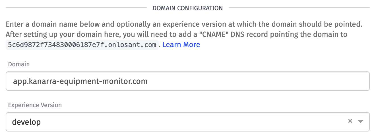 Experience Domain Change Version