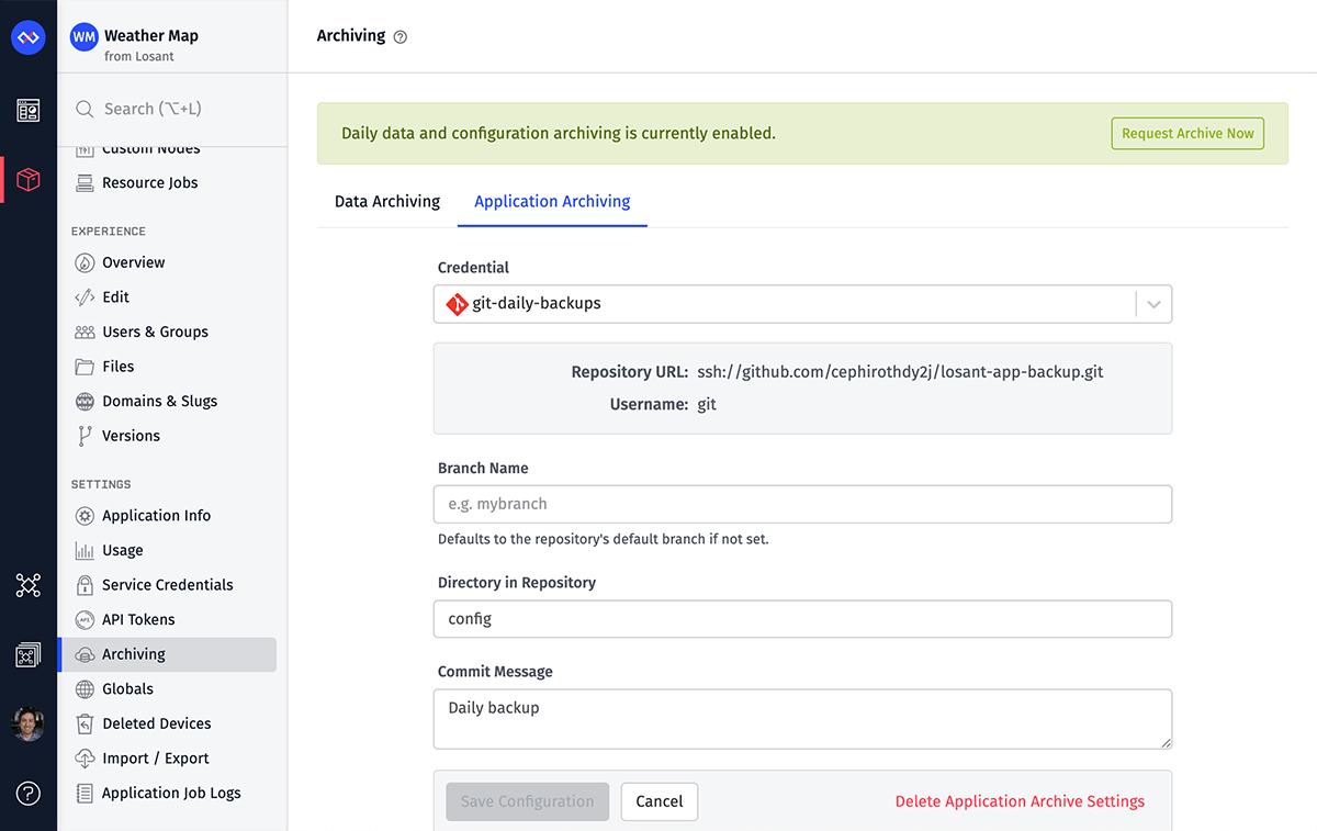 Application Archive