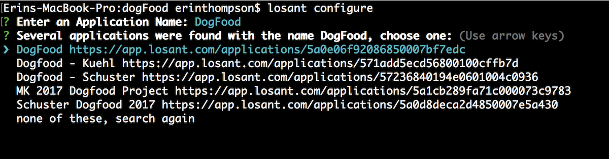 Losant Configure