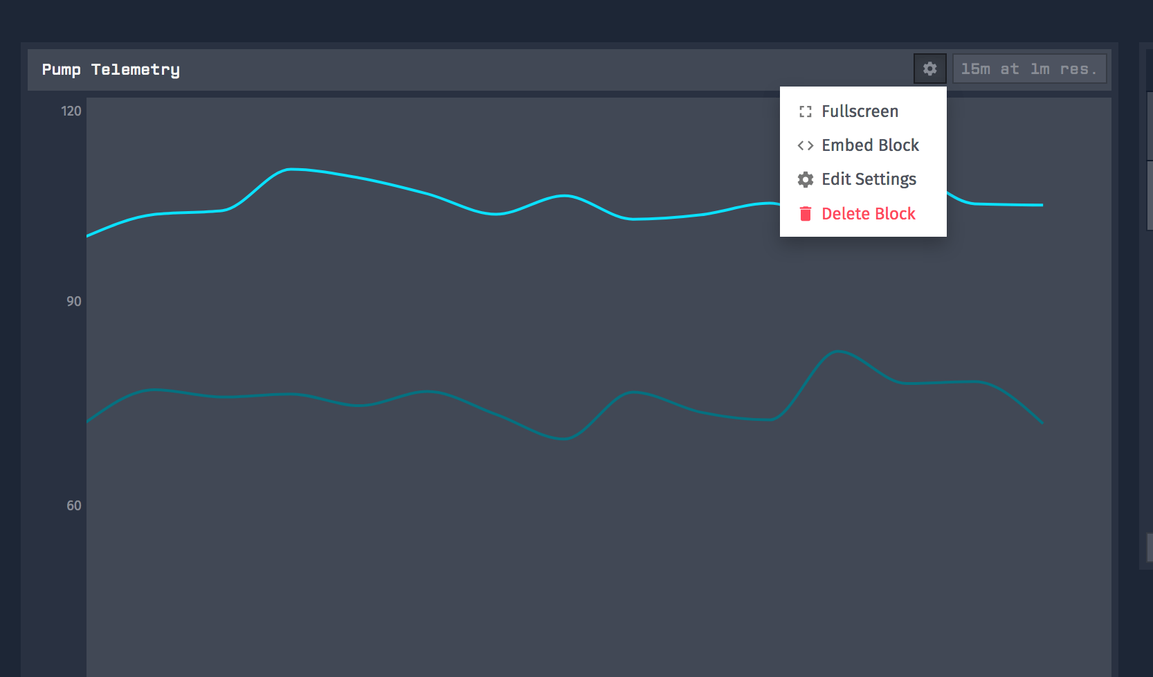 Time Series Block Settings