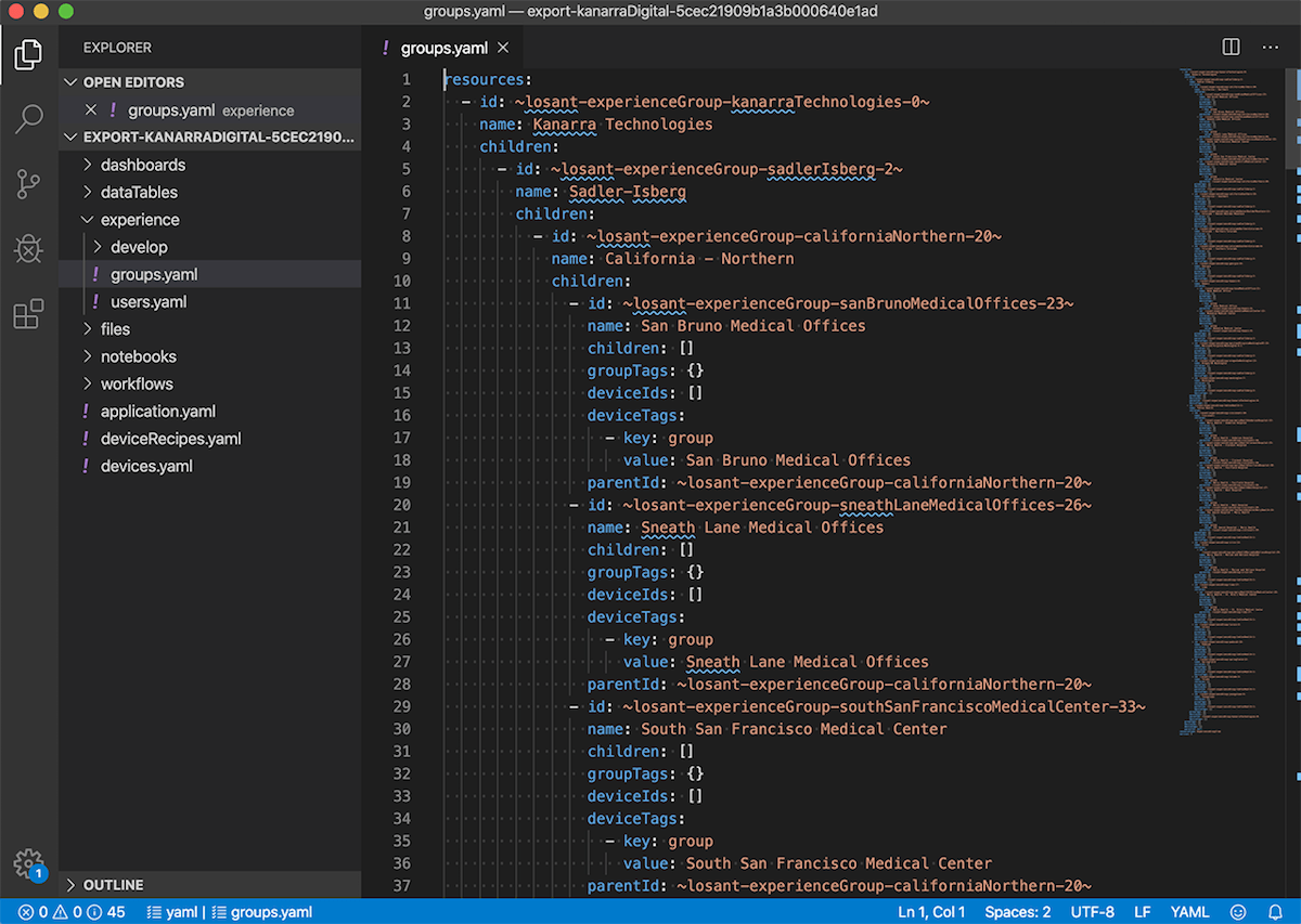Exported Application Contents