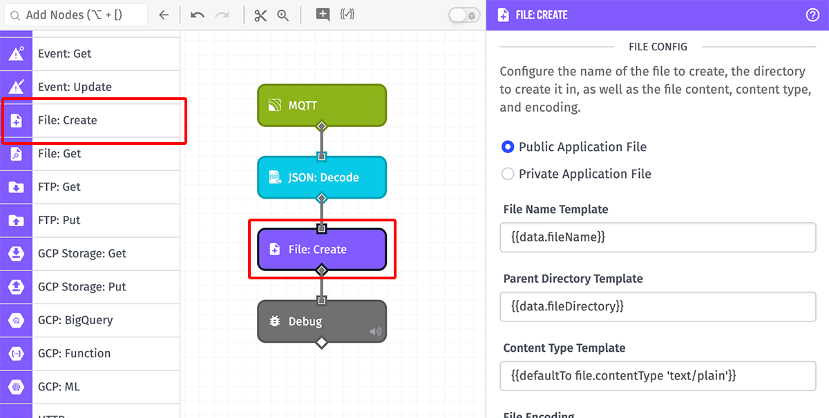 File: Create Node File: Create Node