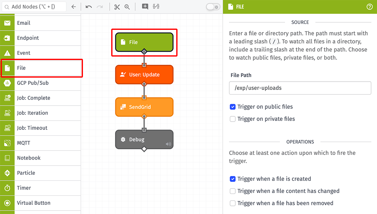 Application Files Trigger Application Files Trigger