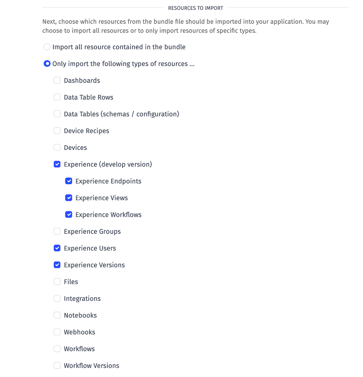 Import Specific Resources