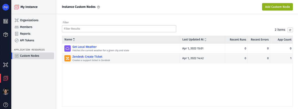 Instance Custom Nodes Overview