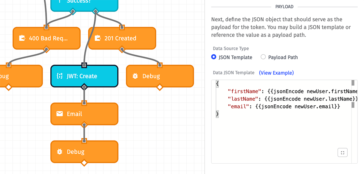 JWT: Create Node Payload