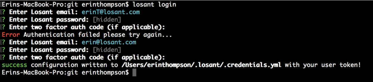 Losant Retry Login