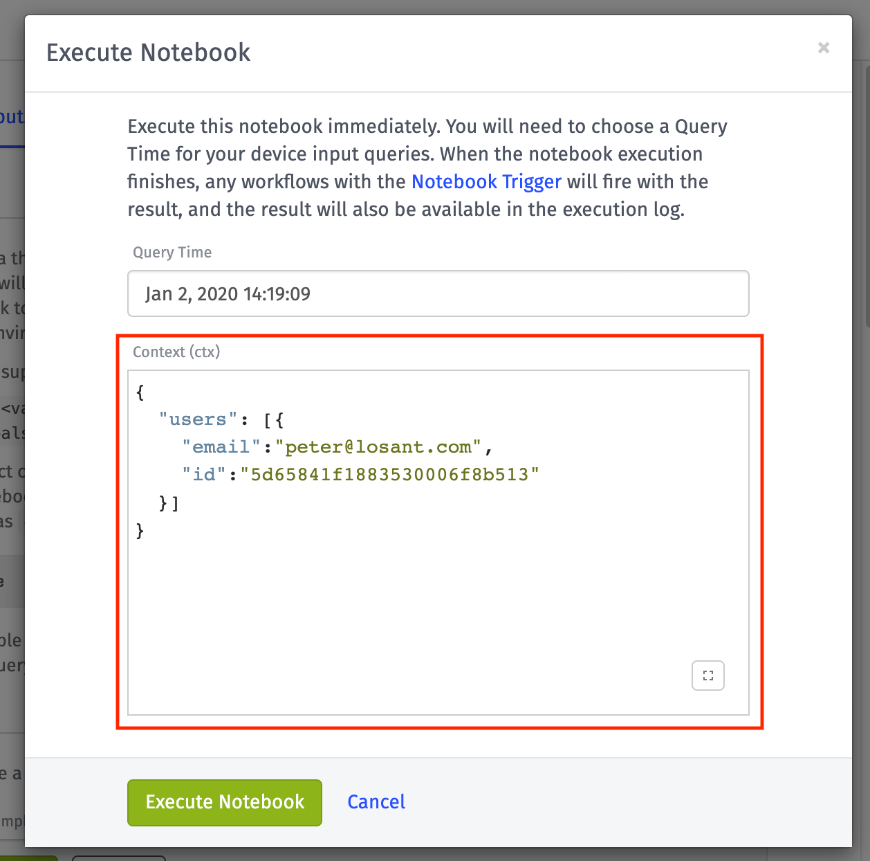 Manual Execution Context