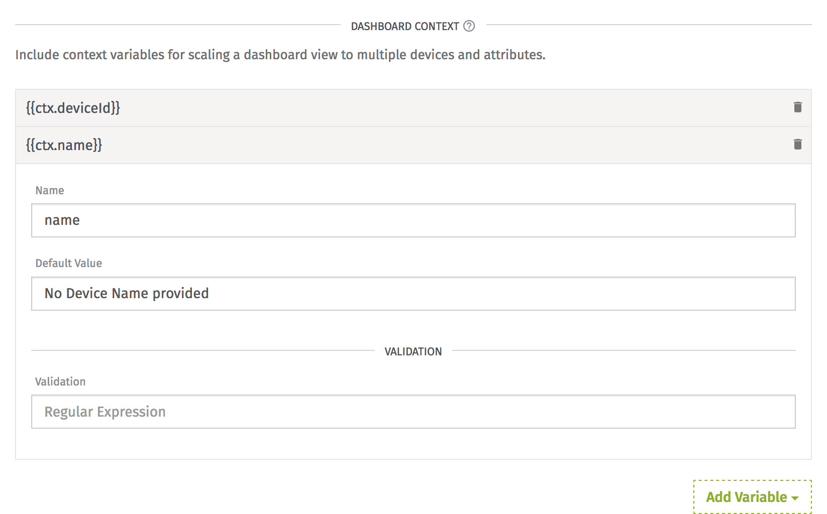 Name Context Variable
