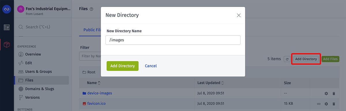 Create New Directory Create New Directory