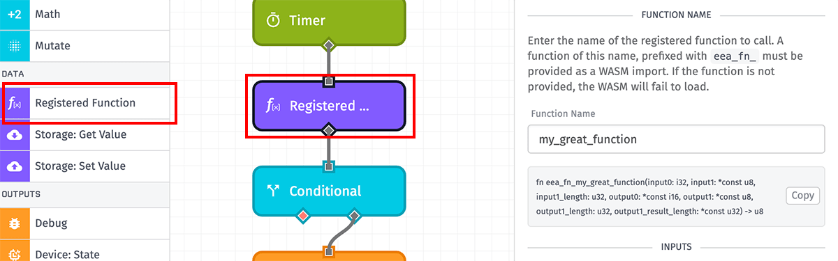 Registered Function Node