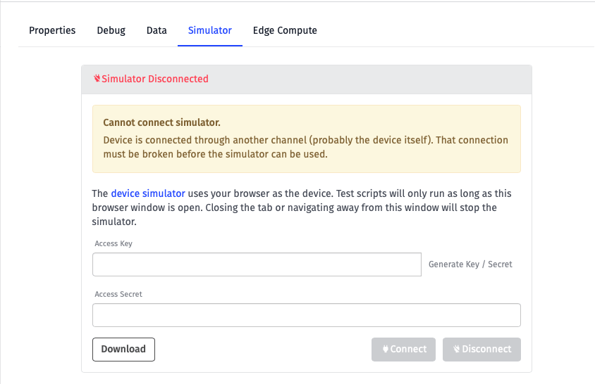 Simulator Blocked