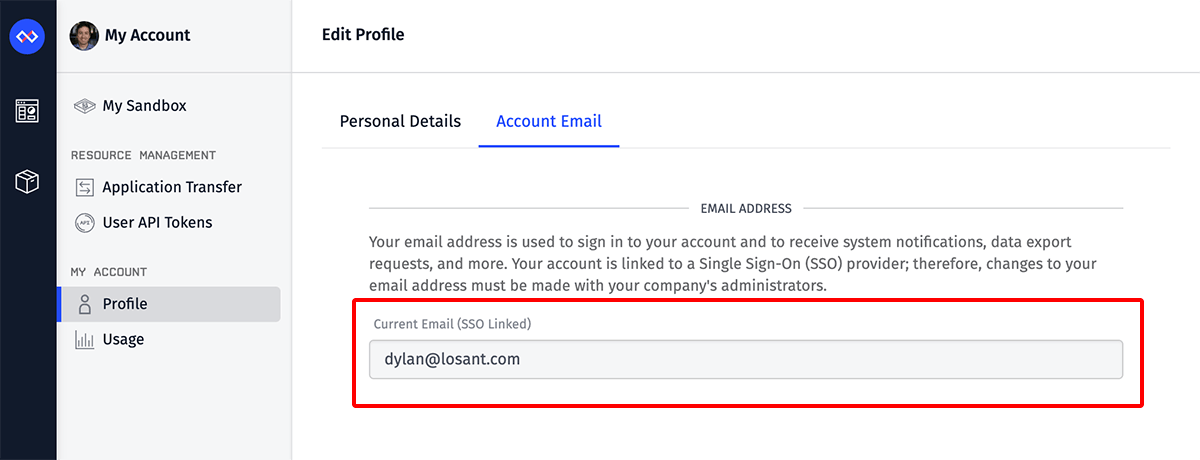 SSO-Linked Losant Profile