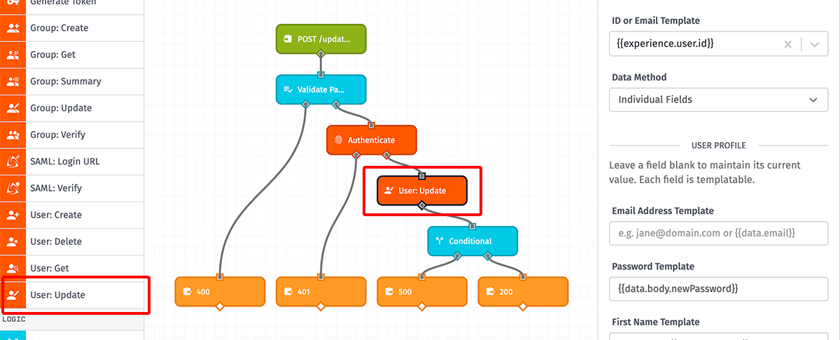 User: Update Node