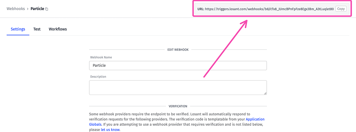 Webhook URL