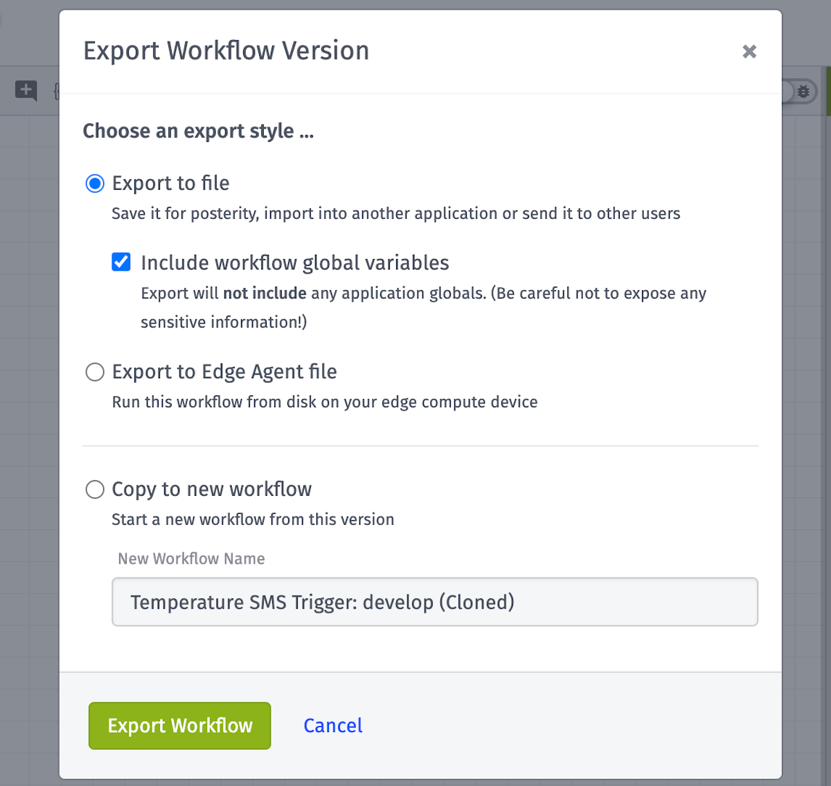 Export Modal