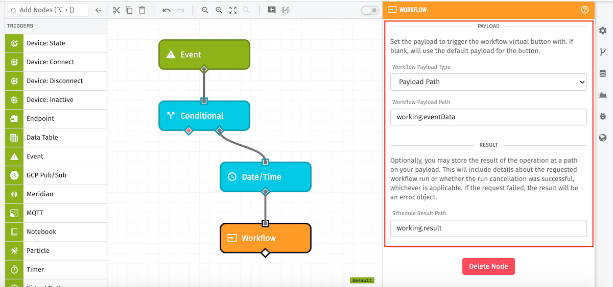 Workflow Trigger Node Example