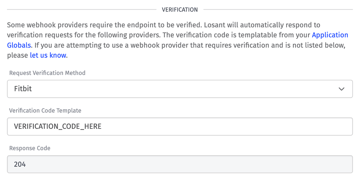 Fitbit Webhook Verification