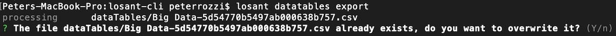 Export Data Tables