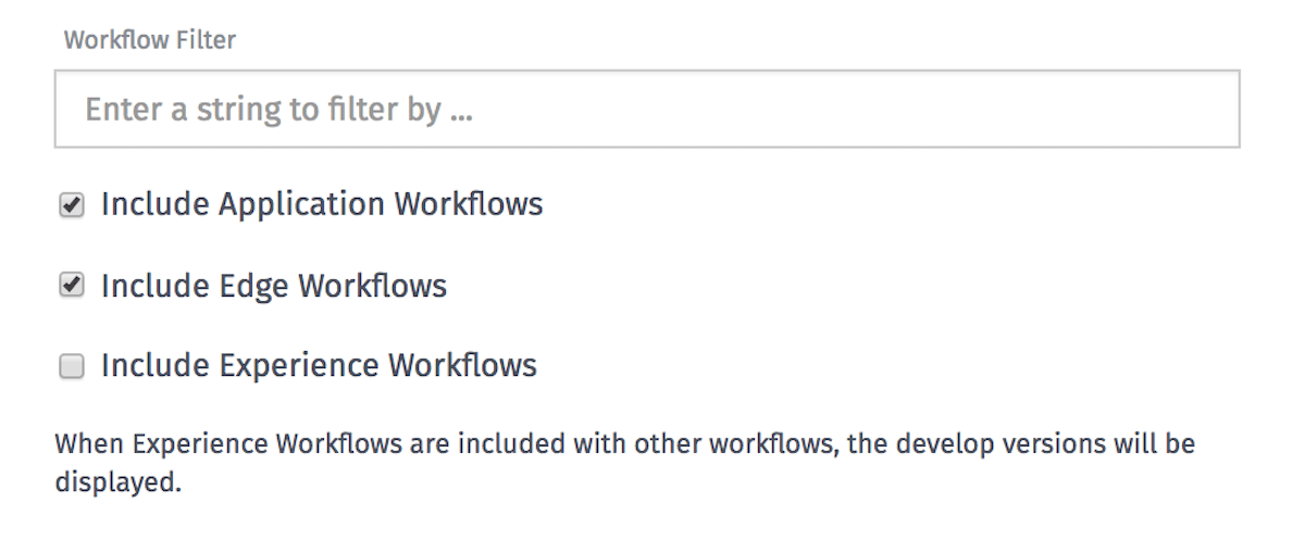 Workflow List Config