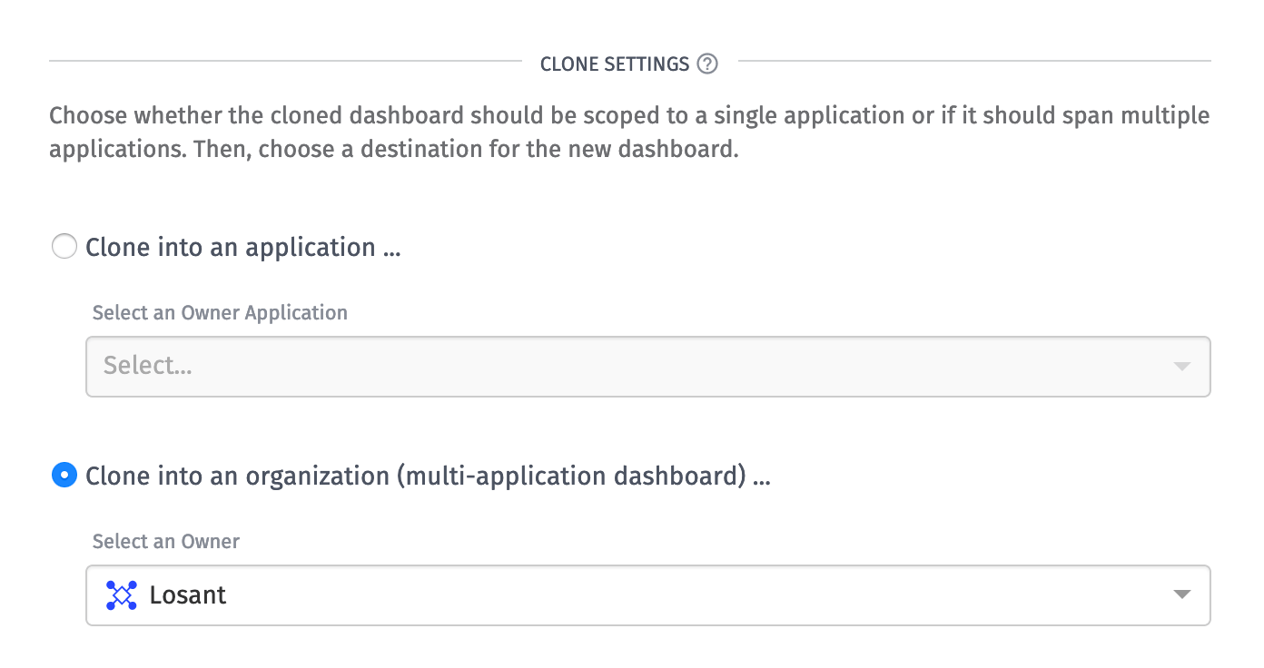 Clone Dashboard