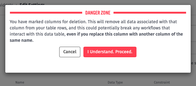 mysql delete column to table