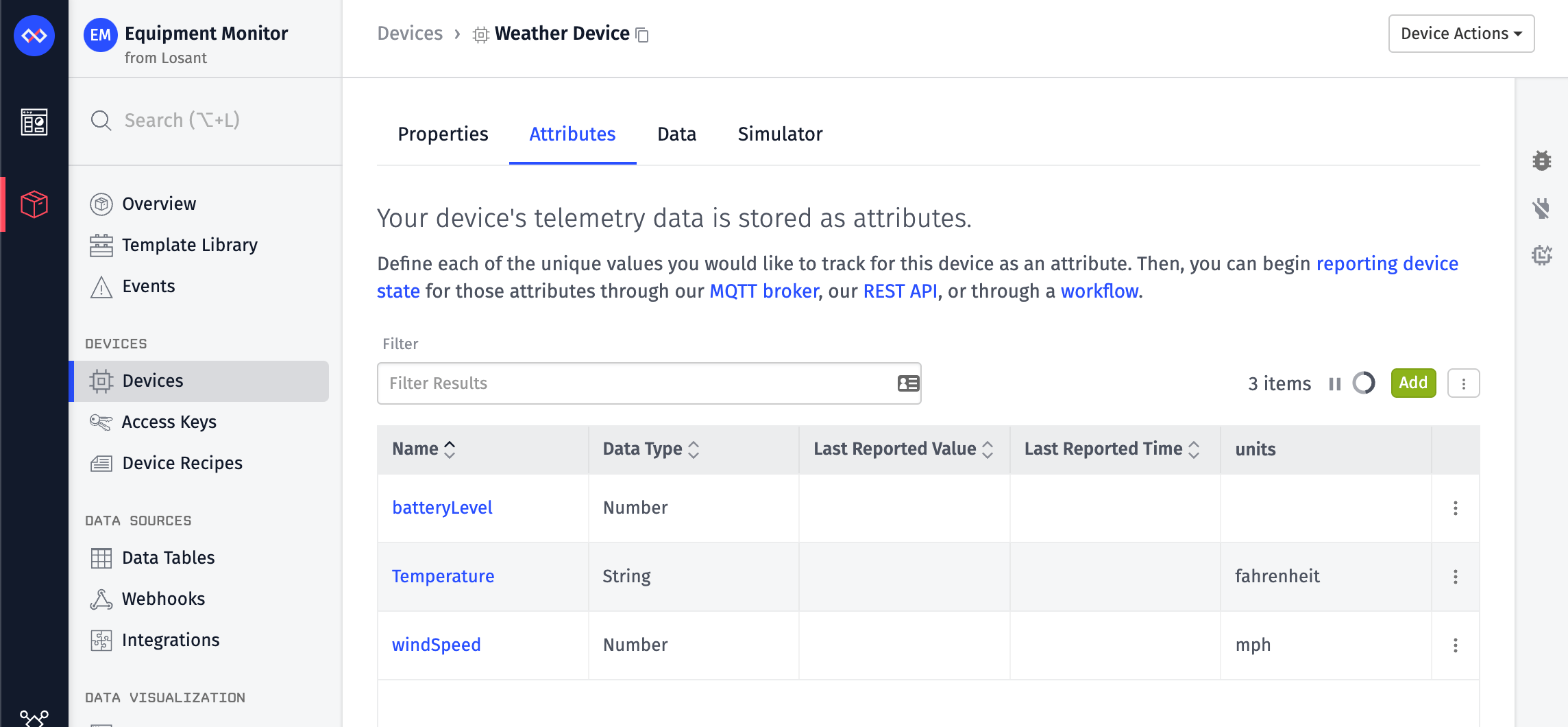 Attribute Tag Columns