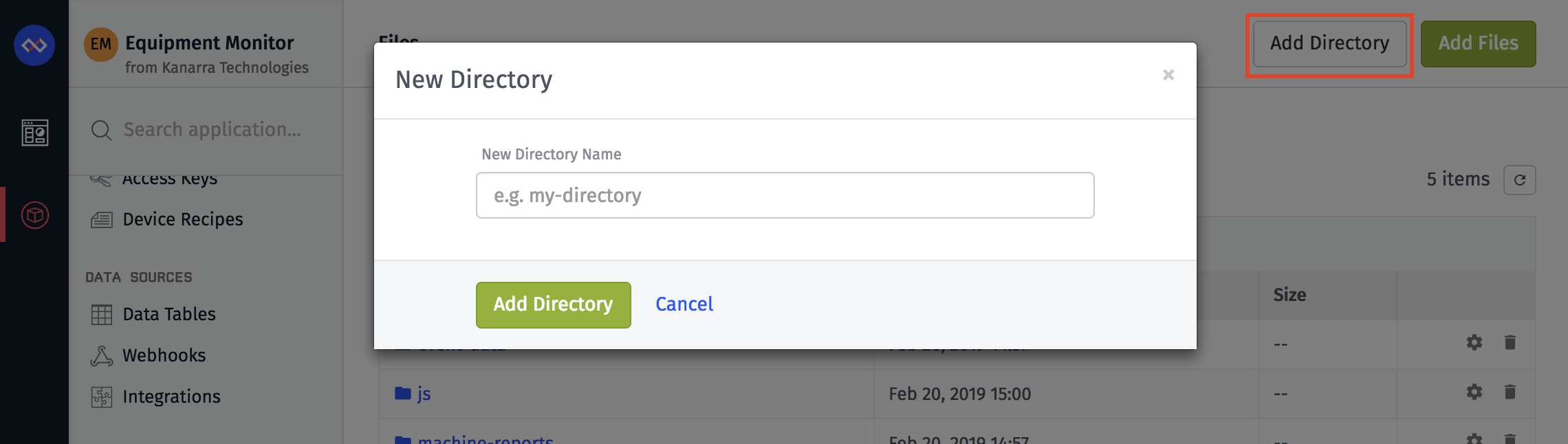 Create New Directory