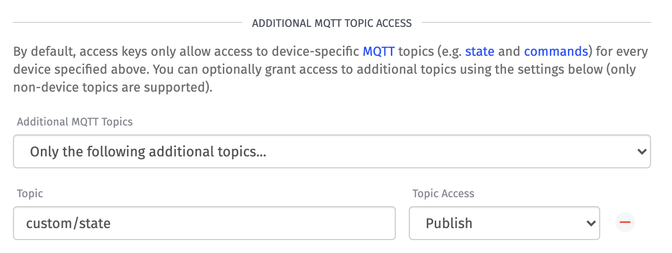 Additional MQTT Topics