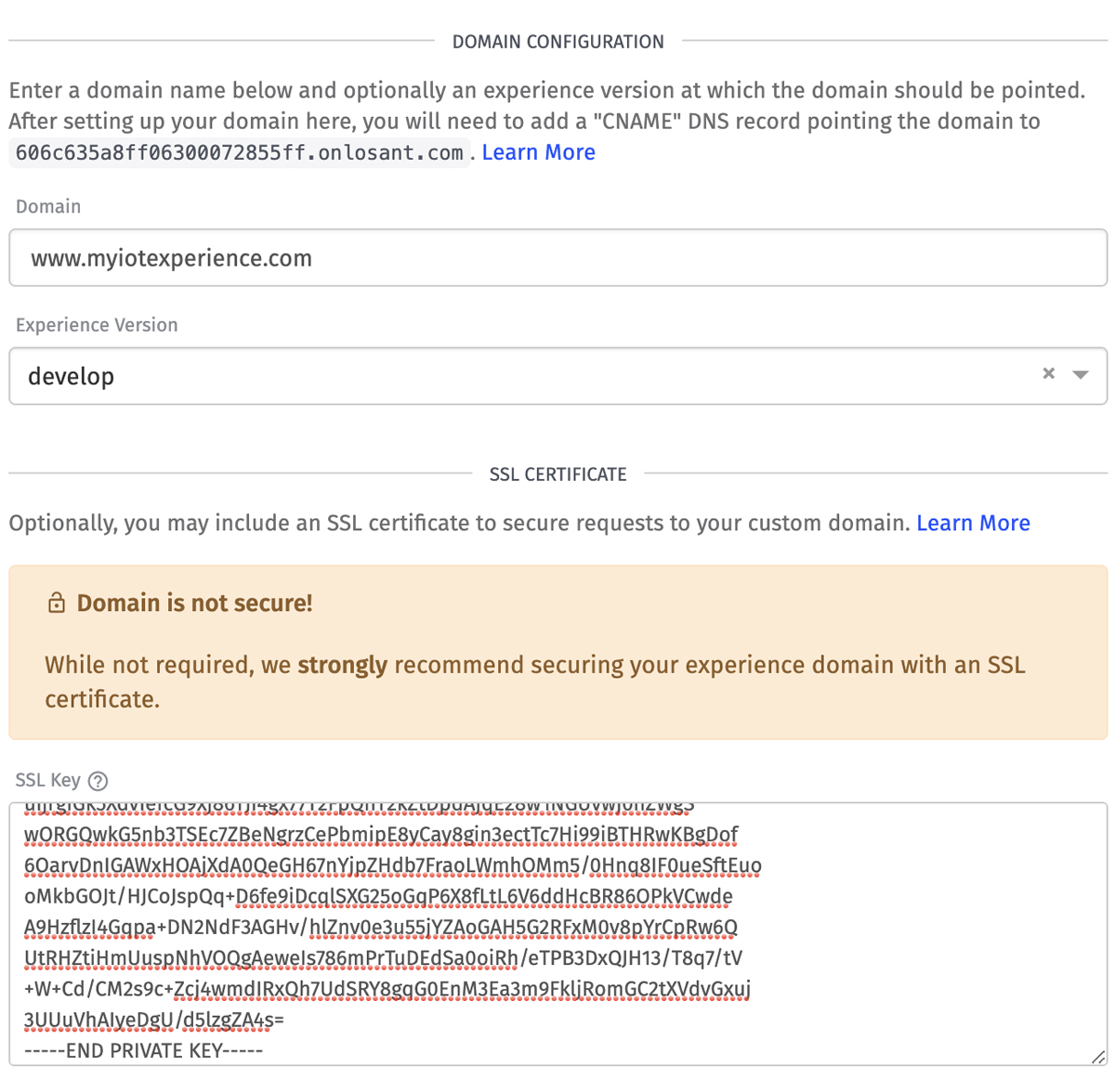 Paste SSL Key