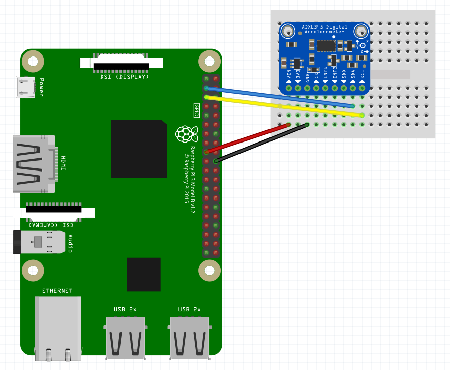 Raspberry Pi and accelerometer wiring