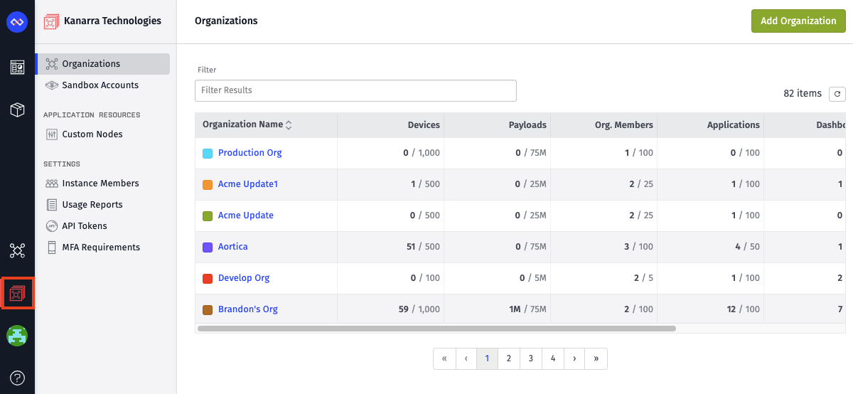 Instance Manager Navigation Link