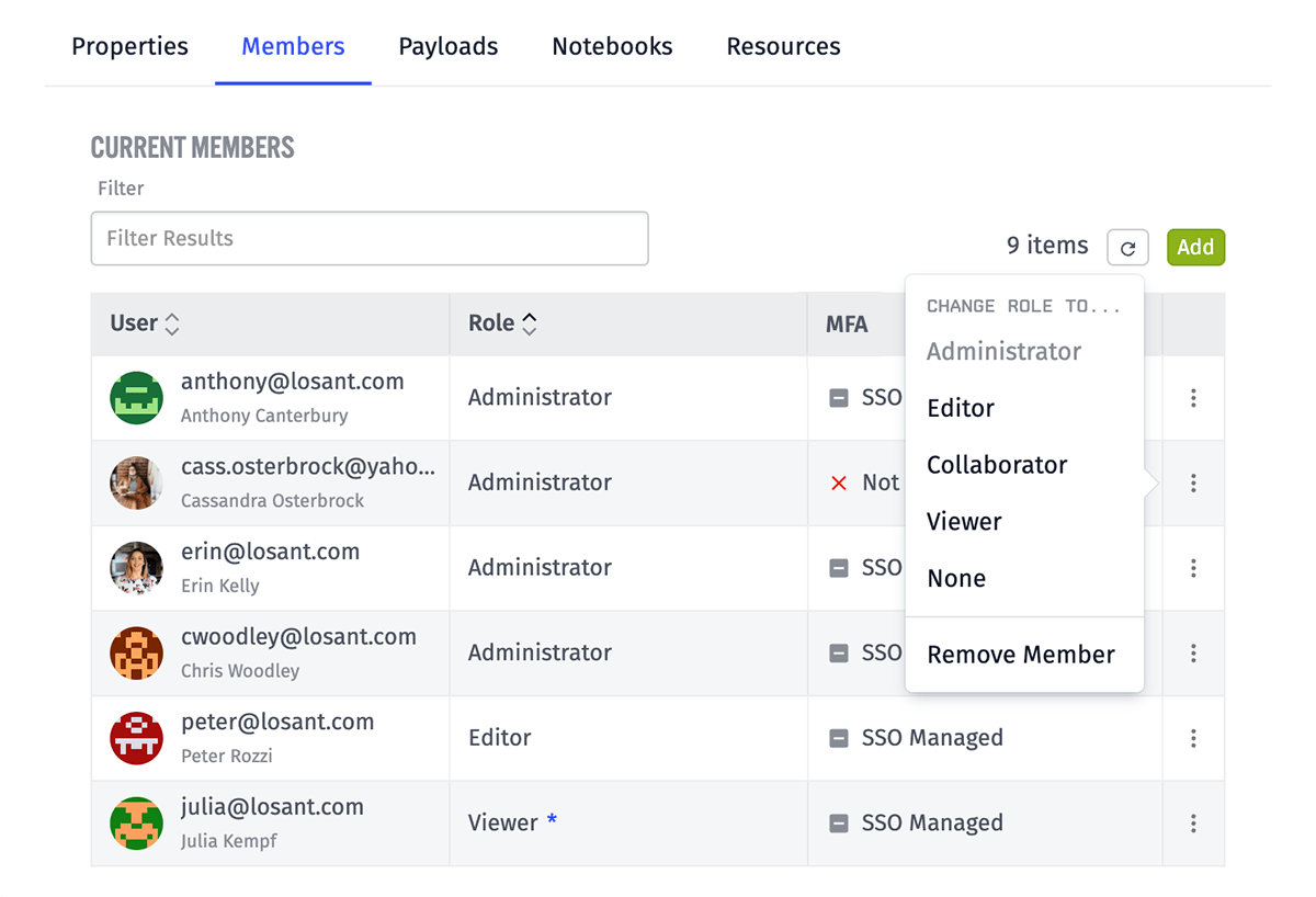 Instance Organization Members