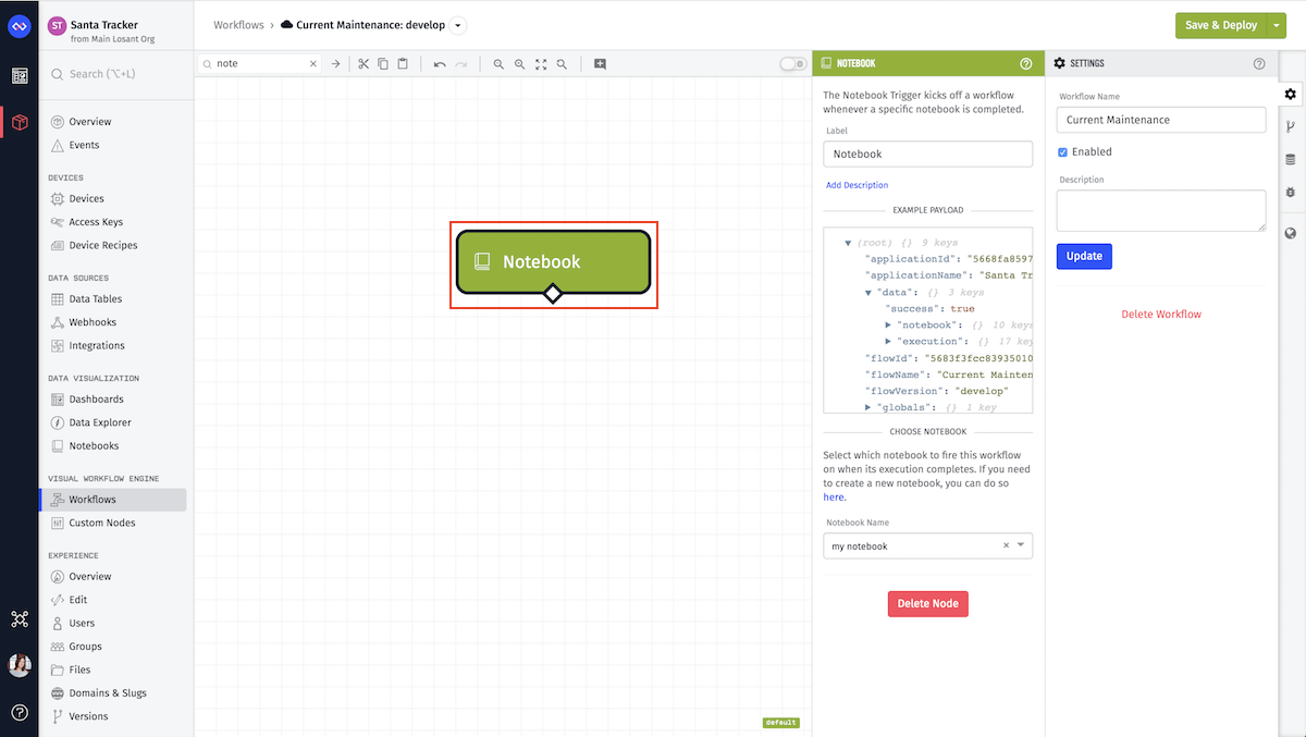 Notebook Trigger Node