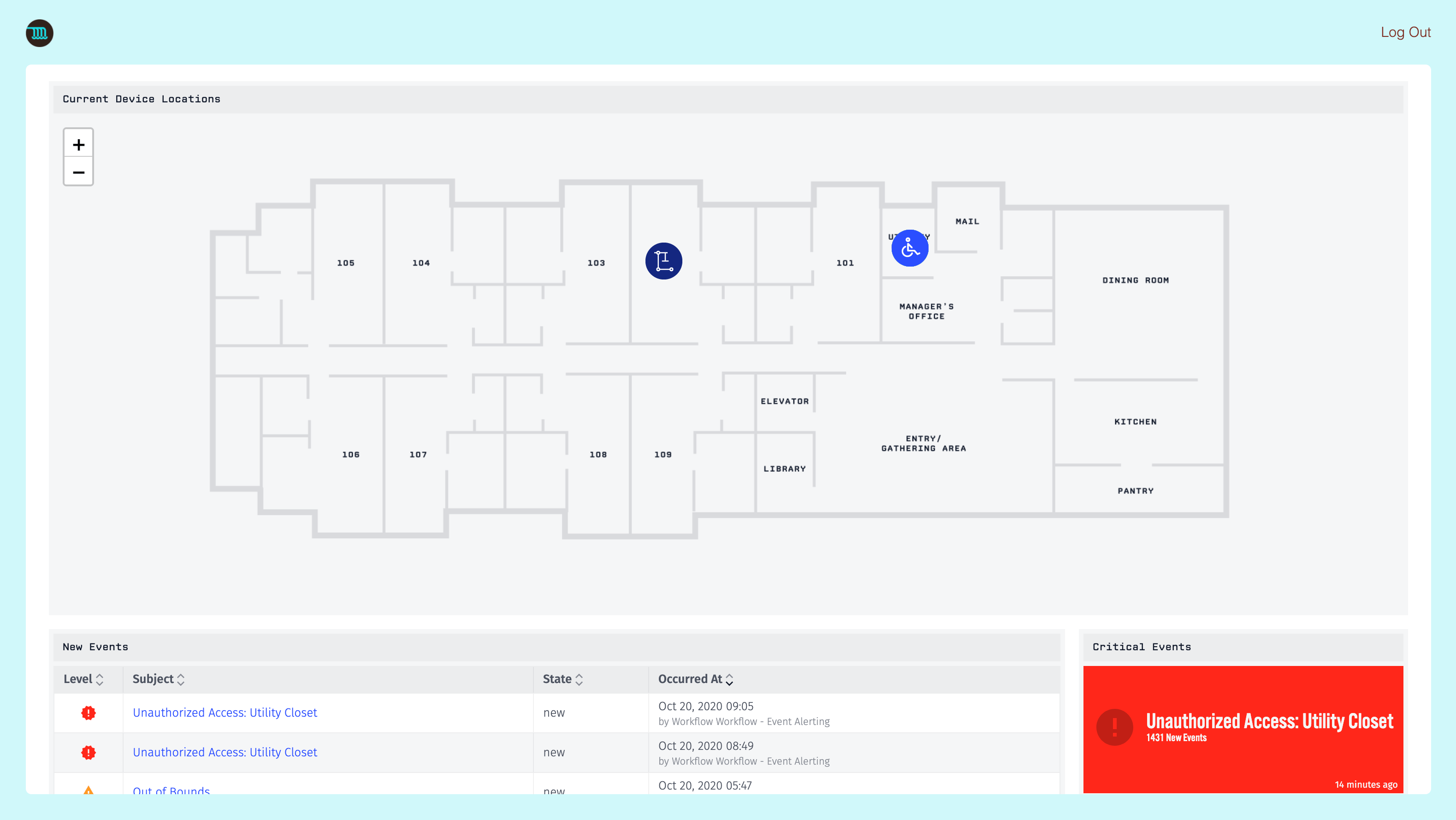 Indoor Asset Tracker Template Preview