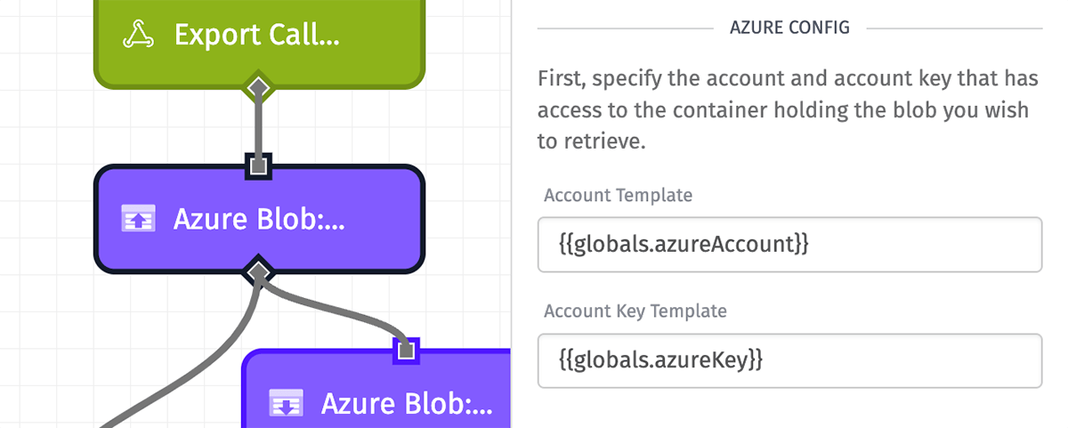 Azure Blob: Put Node Credentials