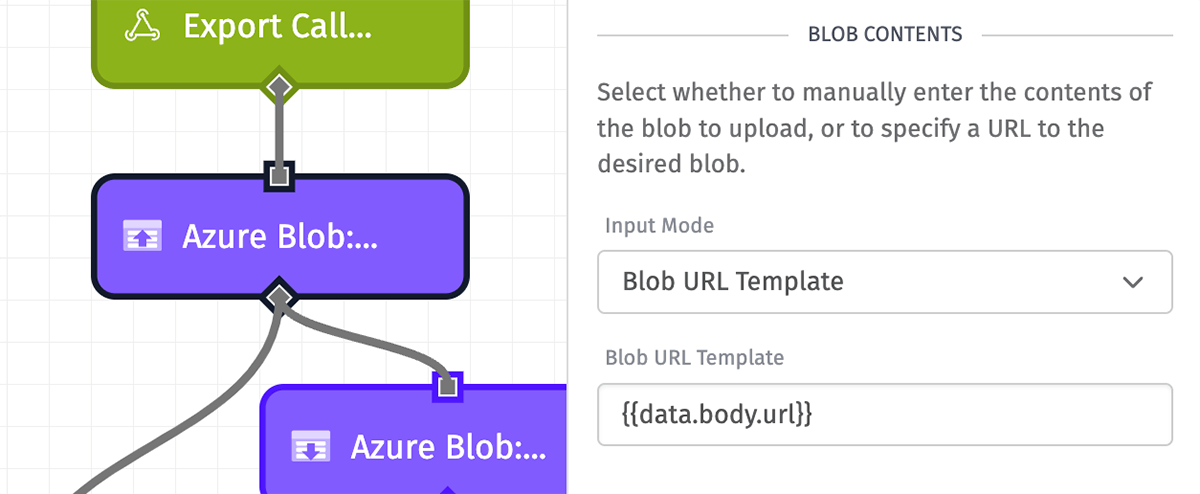 Azure Blob: Put Node Blob URL