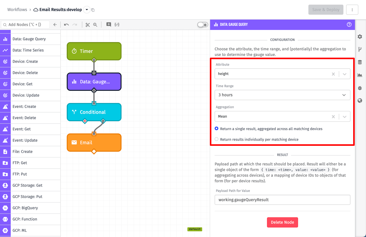 Gauge Query Node Config