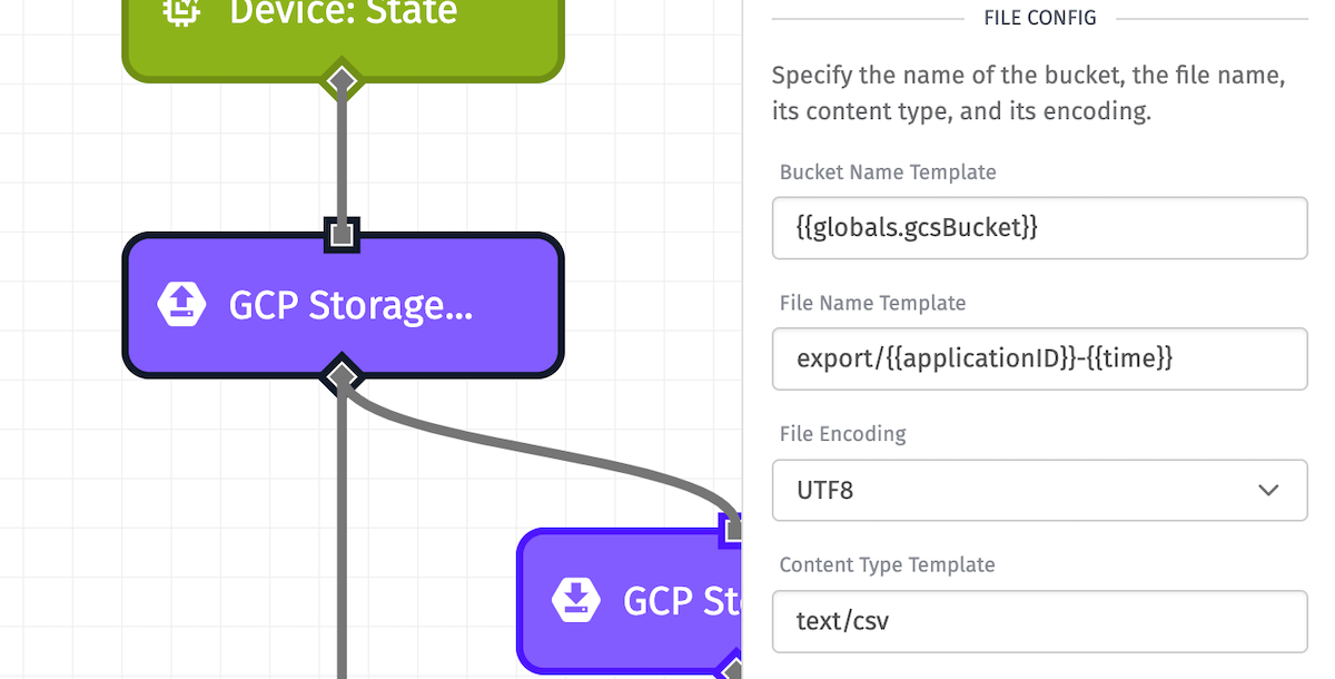 GCP Storage: Put Node Config