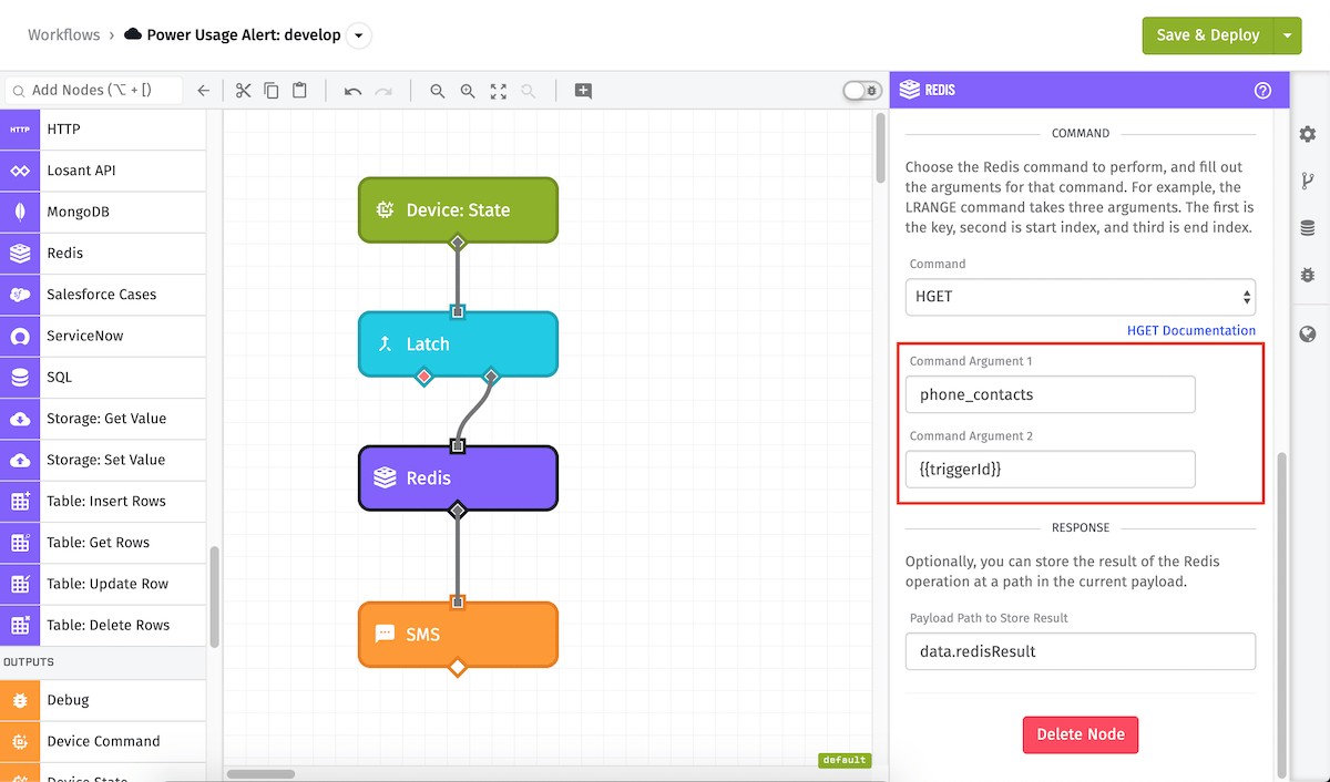 Redis Node Arguments