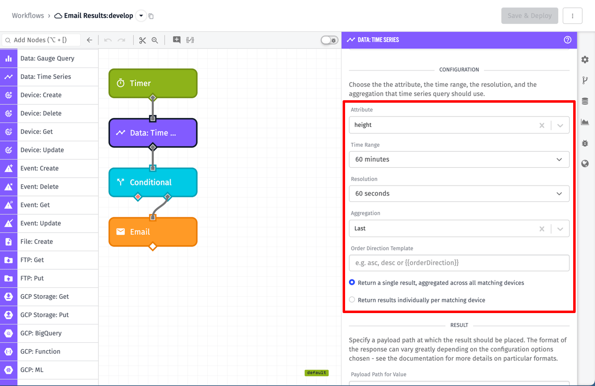 Time Series Node Config