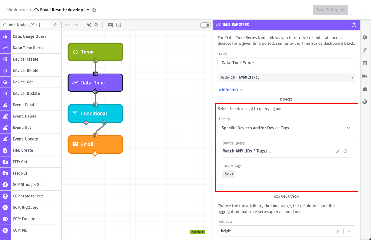 Time Series Node Device Selection