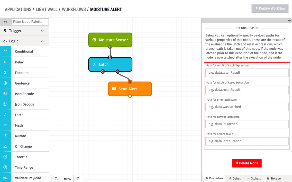 Latch Node Outputs