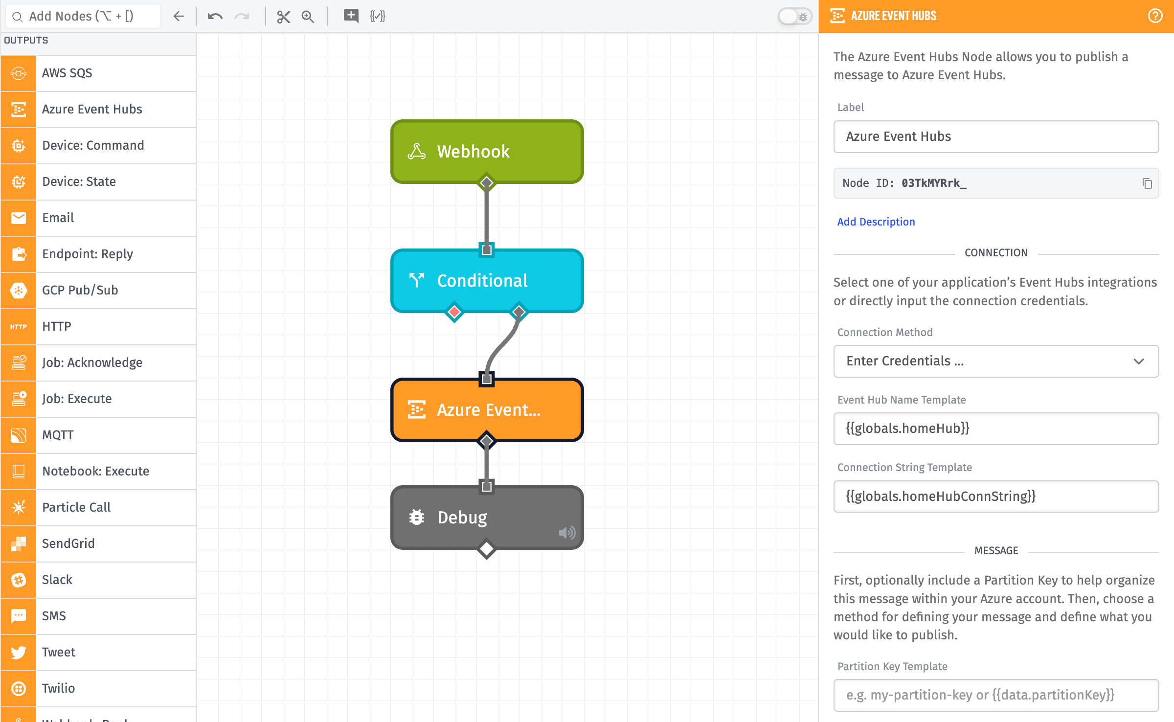 Azure Event Hubs Node