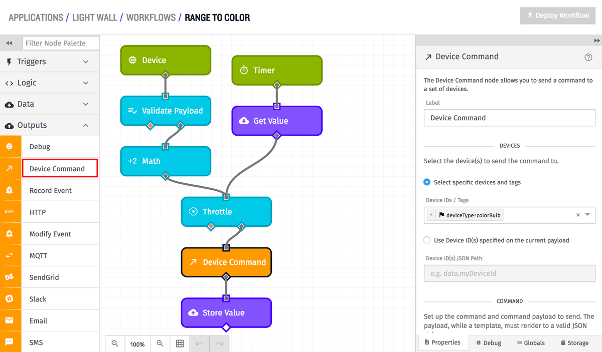 Device Command Node