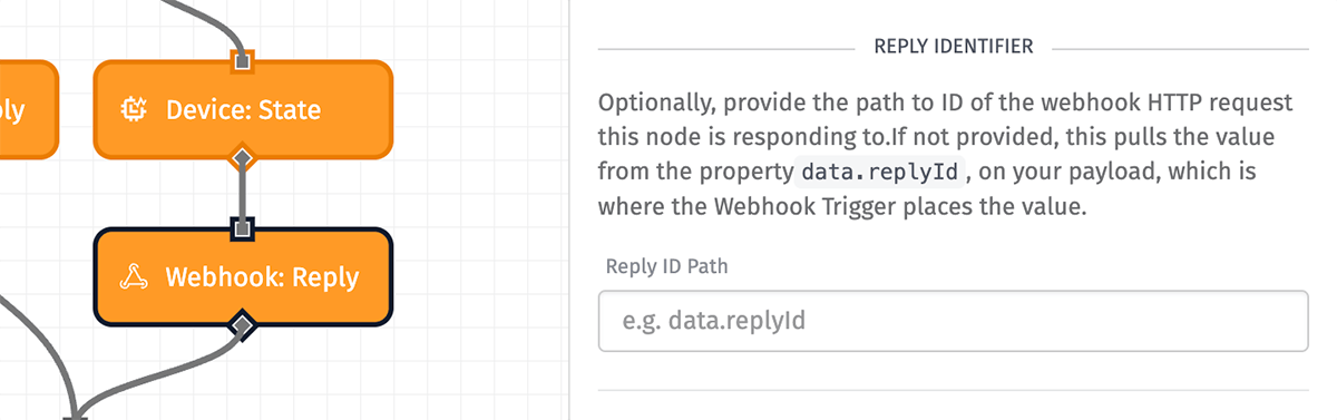 Webhook Reply Node ReplyId