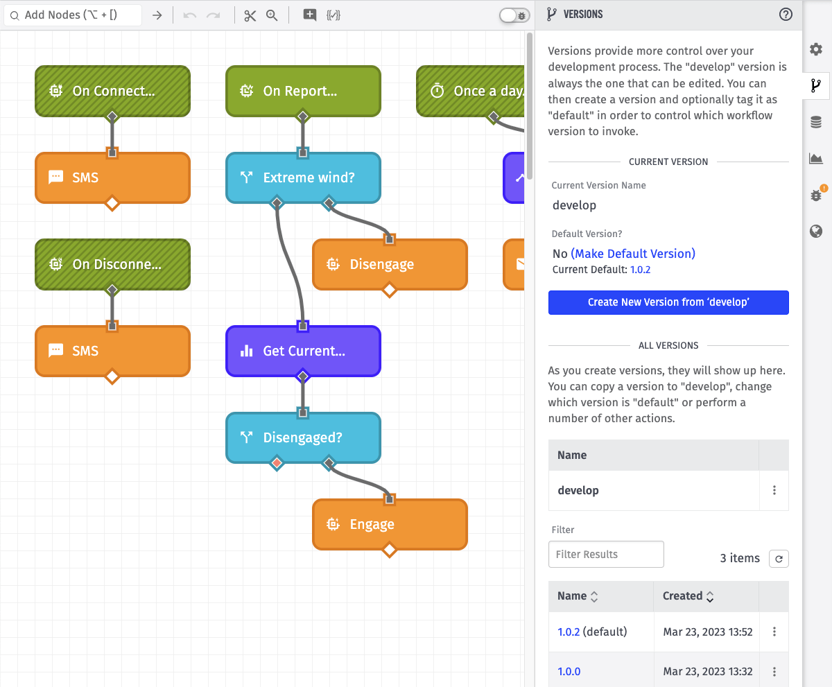 Triggers in Versions